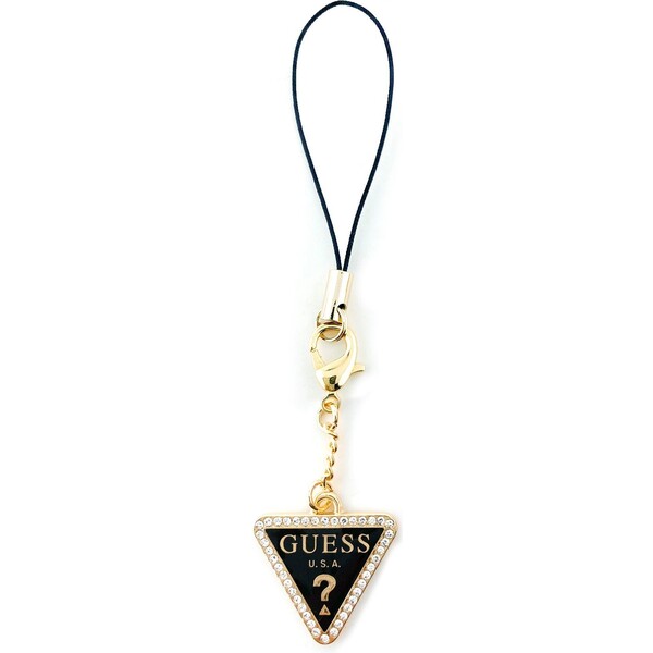 Guess Strass Triangle Metal Logo přívěsek