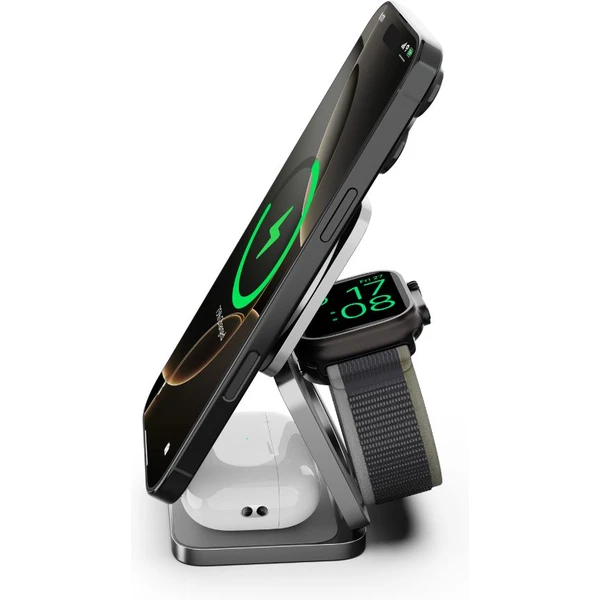 Cubenest SQ312 Ultra Qi2.2 (MagSafe) 3v1 nabíječka (35W) šedá - Nabíječky - Obrázek QO5I000K01