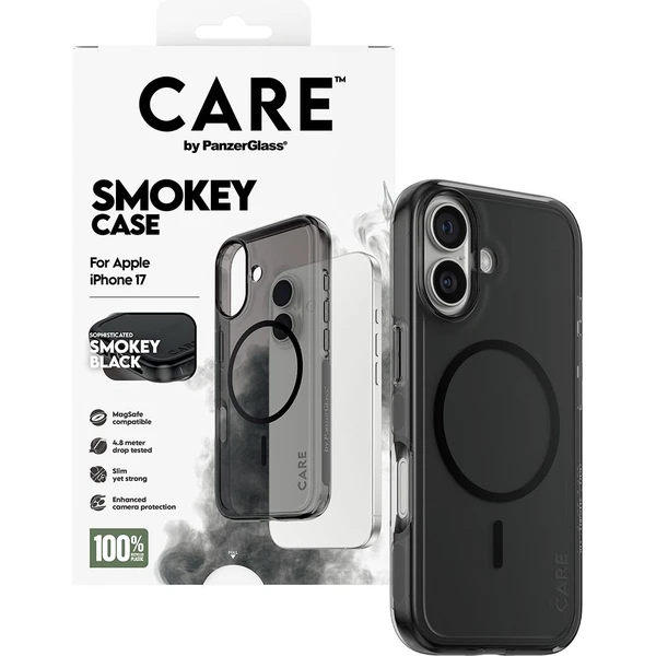 PanzerGlass® CARE Smokey kryt s MagSafe Apple iPhone 17 kouřový/černý - Pouzdra - Obrázek QODH000K01