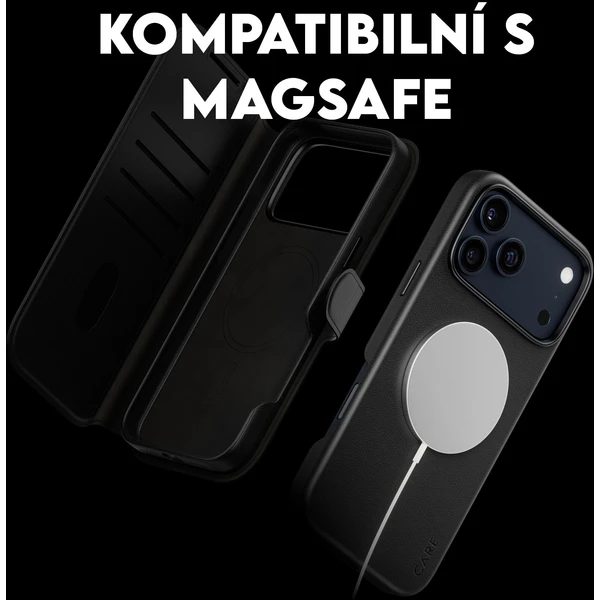 PanzerGlass® CARE Tango 2v1 Wallet pouzdro s MagSafe Apple iPhone 17 Pro Max černé - Pouzdra - Obrázek QOEH000K01