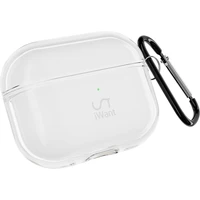 iWant AirPods Pro 3 transparentní pouzdro bílé - Pouzdra