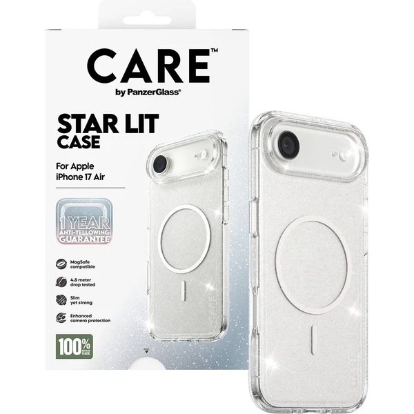 PanzerGlass® CARE Star Lit kryt s MagSafe Apple iPhone Air třpytivý/bílý - Pouzdra - Obrázek QPDH000K01