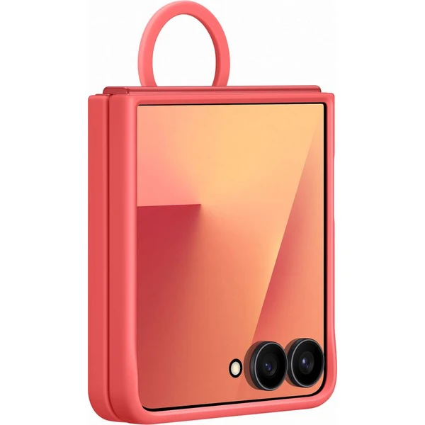Samsung Ring Silicone Case ochranný kryt Galaxy Z Flip7 červený - Pouzdra - Obrázek QPGE000K01