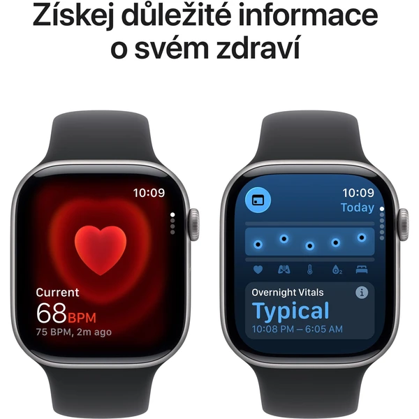Apple Watch Series 11 (46mm) Vesmírně šedý hliník s černým sportovním řemínkem S/M (Další) - Chytré hodinky - Obrázek QPNH000K01