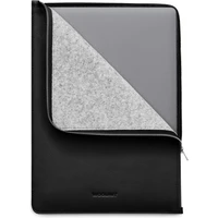Woolnut Leather Folio kožené pouzdro MacBook Air 15" černé - Pouzdra