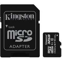 Kingston microSDHC Industrial 32GB 100MB/s UHS-I + SD adaptér - Paměťové karty