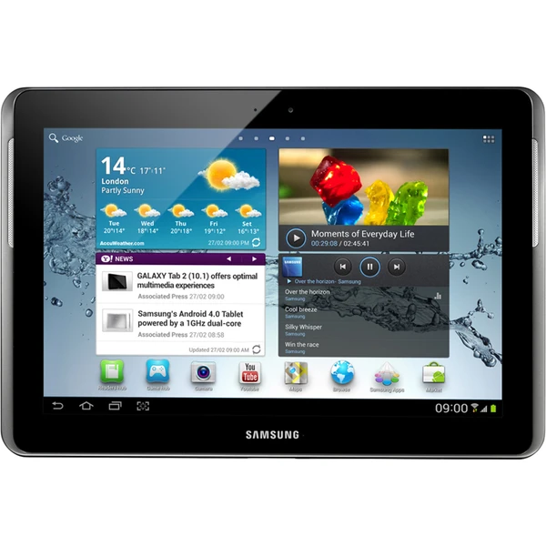 Samsung Galaxy Tab 2 10.1 (P5100) 16 GB 3G + Wi-Fi stříbrný - Tablety - Obrázek QRX0000101