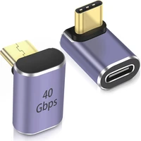 PremiumCord USB-C/USB-C redukce se zahnutým konektorem šedá - Kabely a redukce