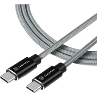 Tactical Fast Rope Aramid Cable USB-C/USB-C (100W 20V/5A) 1m šedý - Kabely