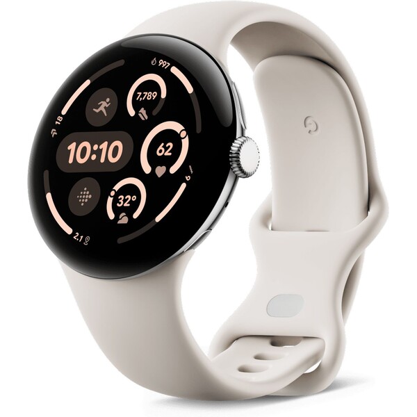 Google Pixel Watch 3 44mm béžová Stříbrná
