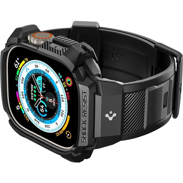 Spigen Rugged Armor Pro řemínek s pouzdrem Apple Watch Ultra 3/2/1 (49mm) černý - Pouzdra - Obrázek QTK0000N01