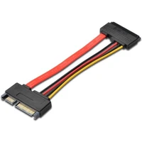 PremiumCord prodlužovací SATA datový kabel + napájecí 0,15m - Kabely a redukce