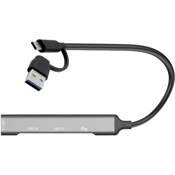 i-tec USB-A/USB-C Hub 4v1 stříbrný - USB huby - Obrázek QWGK000K01