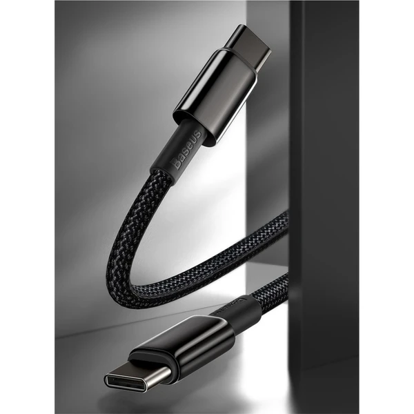 Baseus Tungsten Gold USB-C/USB-C napájecí kabel 100W 2m černý - Kabely a redukce - Obrázek QWKGF00101