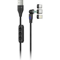 CONNECT IT Magnetic PowerLink 3v1 napájecí kabel 18W 2m černý - Kabely a redukce