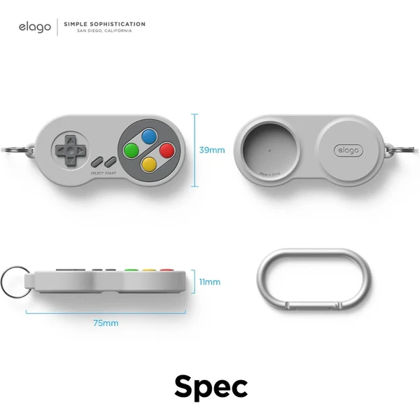 ELAGO W5 GamePad pouzdro pro Apple AirTag šedé - Pouzdra - Obrázek QXEM100501