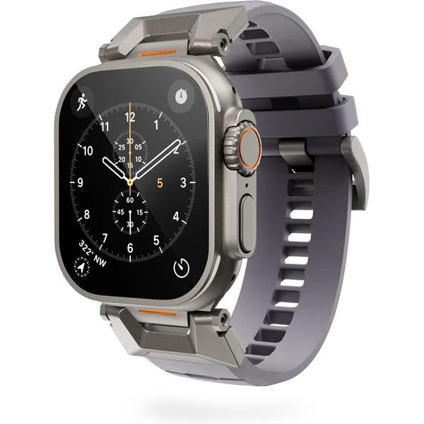 Epico Rubber Pro řemínek s nerezovým zapínáním pro Apple Watch 49/46/45/44/42mm šedý - Řemínky - Obrázek QZMJ000K01
