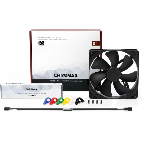 Noctua NF-A14 PWM chromax.black.swap - Ventilátory pro PC - Obrázek R0D3000O01