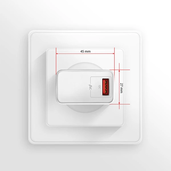 AXAGON ACU-QC19W nabíječka do sítě 19W USB-A bílá - Nabíječky - Obrázek R0M0000P01