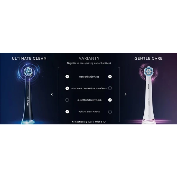 Oral-B iO Ultimate Clean náhradní hlavice (4 ks) černé - Zubní kartáčky - Obrázek R0MNF00101