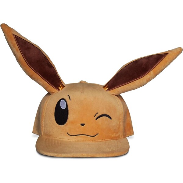 Kšiltovka Pokémon - Winking Eeevee (plyšová) Hnědá