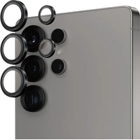 PanzerGlass® Hoops® Samsung Galaxy S25 Ultra černé ochranné kroužky pro čočky fotoaparátu - Ochranné folie a skla