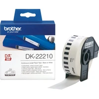 Brother DK-22210 papírová role s černým tiskem na bílém podkladu délka 30,48 m šířka 29 mm  - Pásky pro štítkovače