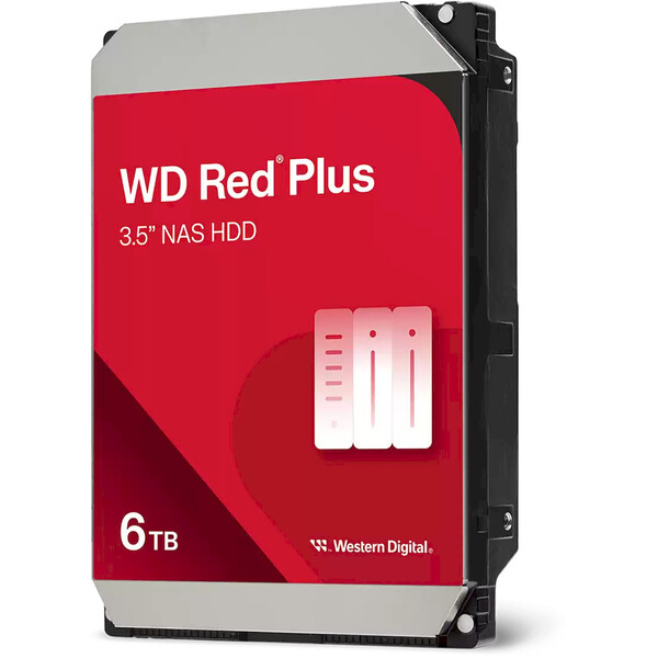 WD RED PLUS NAS WD60EFPX 6TB SATAIII/600 256MB cache 180MB/s CMR