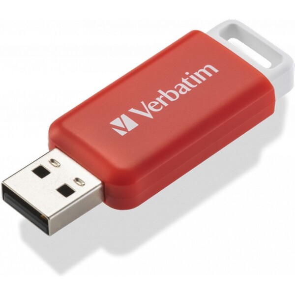 VERBATIM Flash Disk 16GB DataBar USB 2.0 Drive, červený Červená