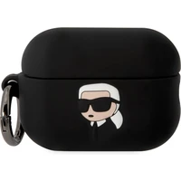 Karl Lagerfeld 3D Logo NFT Karl Head Silikonové pouzdro Airpods Pro 2 černé - Pouzdra
