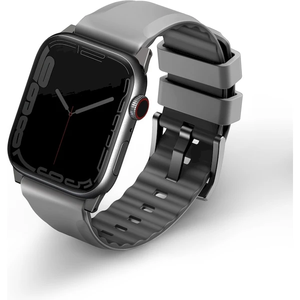 UNIQ Linus AiroSoft silikonový řemínek Apple Watch 42/41/40/38mm šedý - Řemínky - Obrázek R435000K01