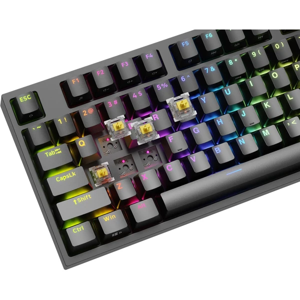 Genesis THOR 404 herní mechanická klávesnice Gateron Yellow Pro/US layout/Černá - Klávesnice - Obrázek R4M0000P01