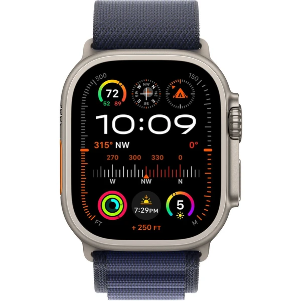 Apple Watch 49/46/45/44mm námořnicky modrý alpský tah s přírodním titanem M - Řemínky - Obrázek R4S7000K01