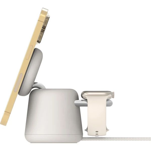 Belkin BOOST CHARGE™ PRO Qi2 15W 2v1 Nabíjecí MagSafe stojánek pro iPhone/Apple Watch/AirPods písečn - Nabíječky - Obrázek R4ZM000K01