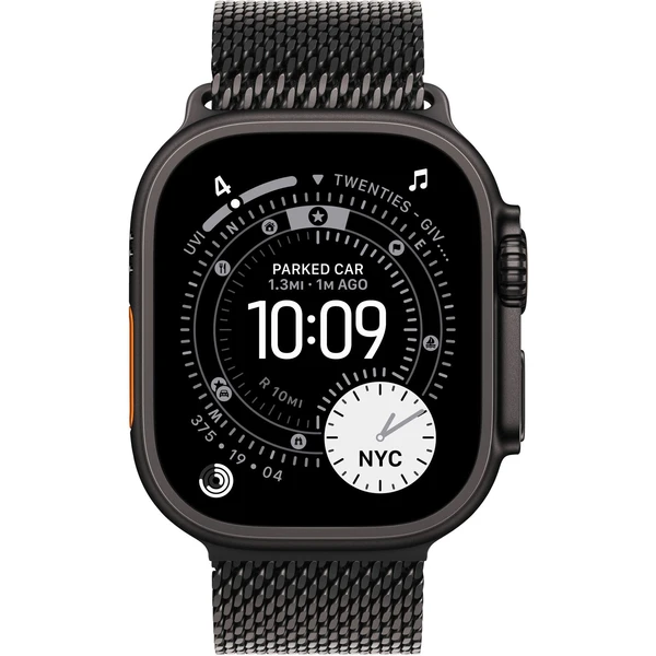 Apple Watch 49/46/45/44mm milánský tah z černého titanu střední - Řemínky - Obrázek R51I000K01