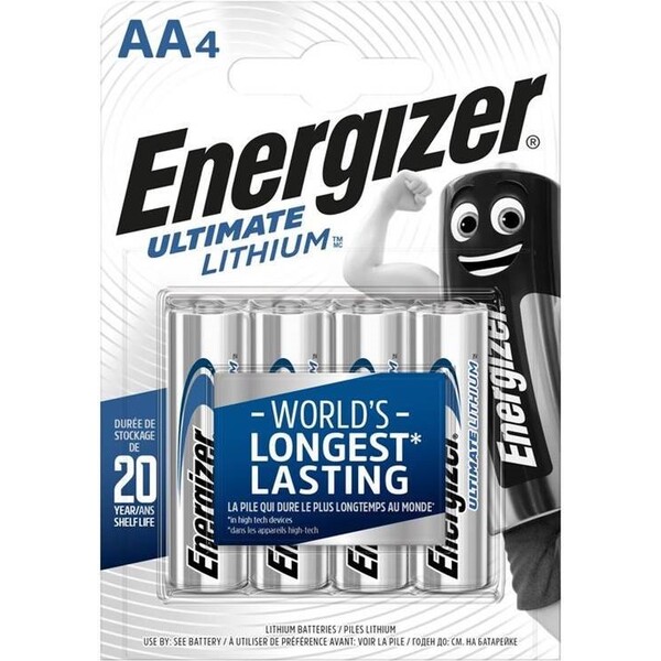 Energizer FR6/4BP Ultimate Lithium AA Stříbrná