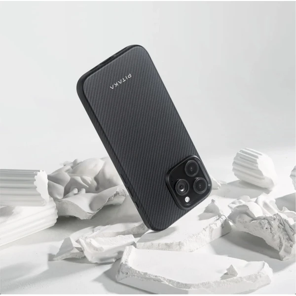 Pitaka Military-Grade Protective MagSafe kryt iPhone 16 Pro Black/Grey Twill - Pouzdra - Obrázek R888000O01