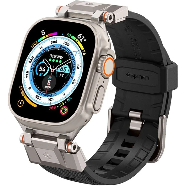 Spigen DuraPro Armor řemínek Apple Watch Ultra 49/46/45/44/42mm stříbrný/černý - Řemínky - Obrázek R8N5000701