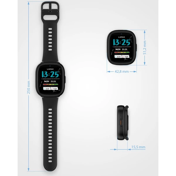 LAMAX WatchY4 Plus dětské hodinky černé - Chytré hodinky - Obrázek R929000P01