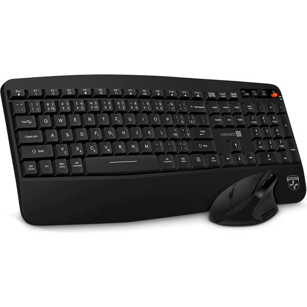 Connect IT For Health Wireless Combo bezdrátová klávesnice + myš černá