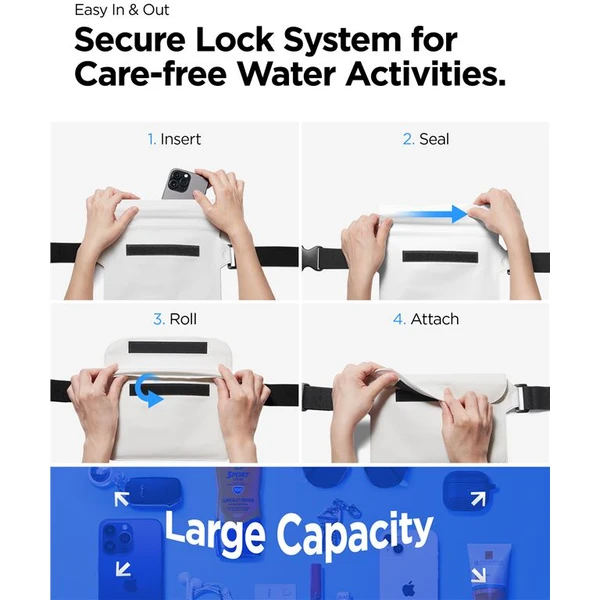 Spigen Aqua Shield WaterProof Waist Bag A620 2 Pack bílý - Pouzdra - Obrázek R9N5000701
