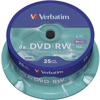 VERBATIM DVD-RW(25 ks)Spindle/4x/4.7GB - Optické disky