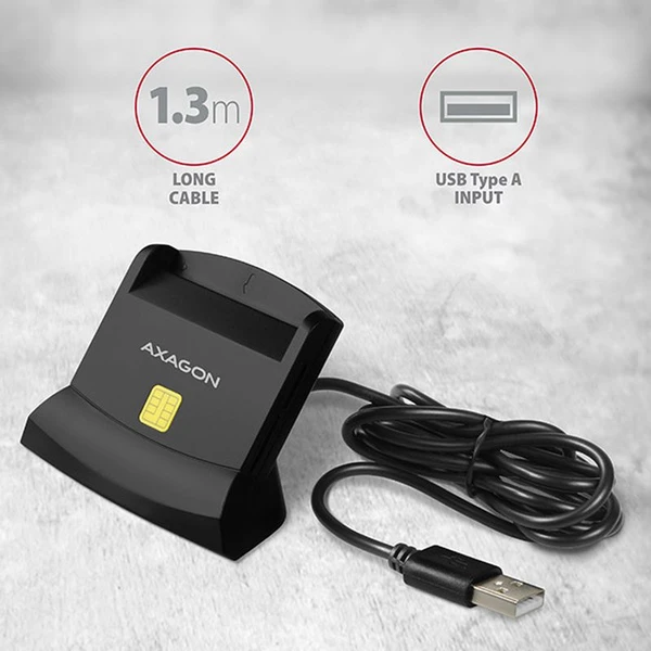 AXAGON CRESM2 USB externí čtečka 4slot Smart card/ID card + SD/microSD/SIM - Čtečky paměťových karet - Obrázek R9ZHF00101