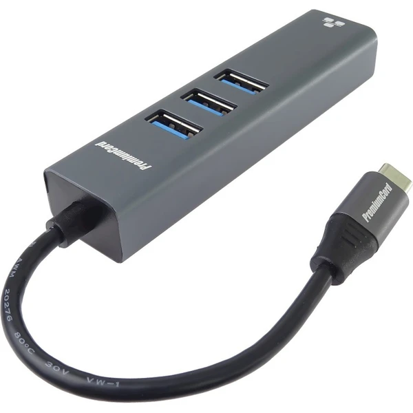 PremiumCord 4v1 USB-C Hub antracitový - USB huby - Obrázek RA8L000K01