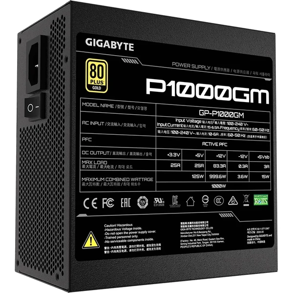 GIGABYTE UD1000GM PG5 (rev. 2.0) 1000W - Zdroje - Obrázek RAJ4100501