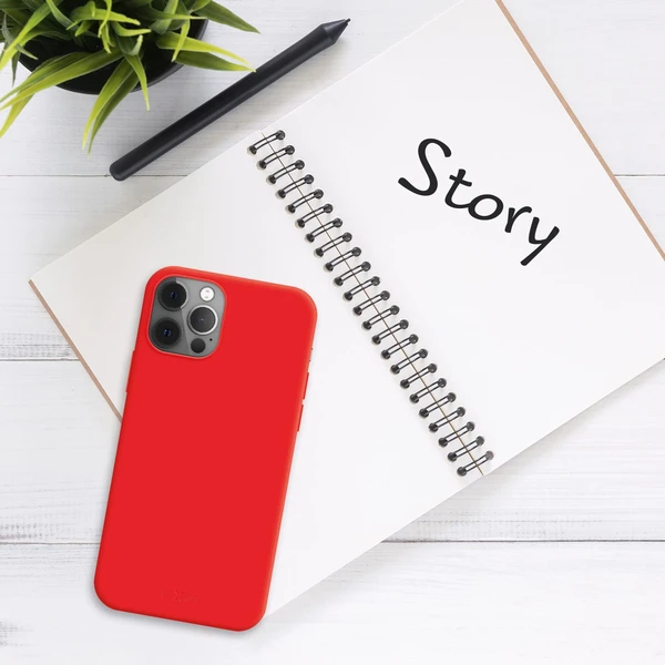 FIXED Story silikonový kryt Xiaomi Redmi Note 12 5G červený - Pouzdra - Obrázek RAR1000601