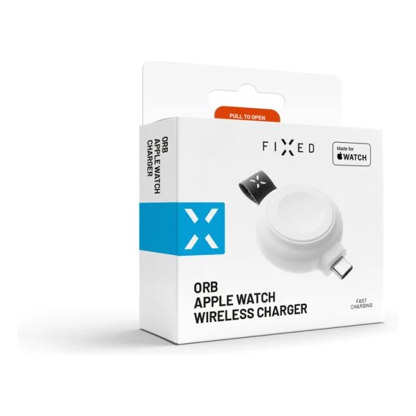 FIXED Orb magnetický nabíjecí adaptér pro Apple Watch s podporou rychlonabíjení, MFI certifikace bíl - Nabíječky - Obrázek RAV4000601