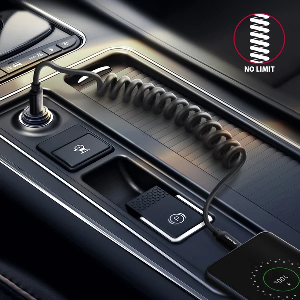 AXAGON BUCM-CM10TB TWISTER USB-C/USB-C napájecí kabel 60W 0,6m černý - Kabely a redukce - Obrázek RBD0700301