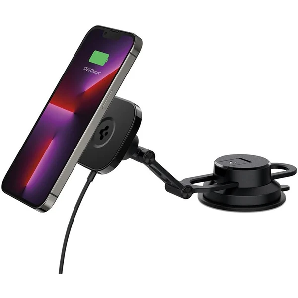 Spigen OneTap 3 Pro Wireless Car Charger Mount ( ITS35W-3) MagSafe držák s nabíjením černý - Držáky - Obrázek RBD4000601