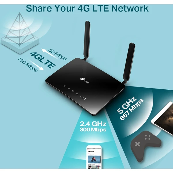 TP-Link Archer MR400 Wi-Fi 5 router černý - Routery - Obrázek RBQFF00101